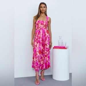 Midi Pink Sun Dress